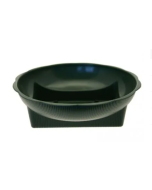 Plastic Square Round Dish Green x 20