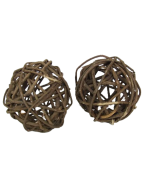 Wicker Ball Natural Rustic 8cm x 6