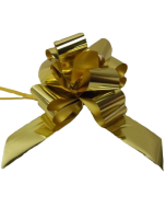 50mm Gold Pullbow Metallic Pk 20s