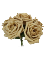 Foam Colourfast Cottage Rose x 6 Gold
