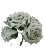 Foam Colourfast Cottage Rose x 6 Silver