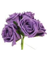 Foam Colourfast Cottage Rose x 6 Purple