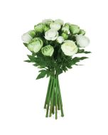 Ranunculus Bouquet 34cm Cream/Green