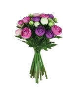 Ranunculus Bouquet 34cm Purple/Pink