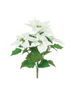 Velvet Poinsettia Bush White 45cm