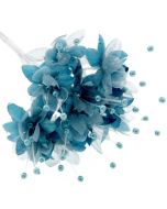 Pearled Baby's Breath - Turquoise (14cm Long  6 bunches x 12