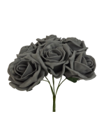 Foam Colourfast Cottage Rose x 6 Grey