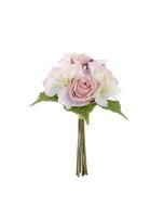Rose/Hydrangea Bouquet 31cm Mauve/Lilac