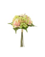 Rose/Hydrangea Bouquet 31cm Pink/Green