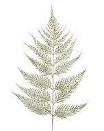 Sparkle Leather Fern Leaf 55Cm Silver