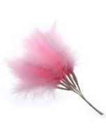 Fluffy Feathers - Pale Pink (24cm Long  6pcs per pk)