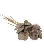 Badam On Stem Stone Washed White x 10pcs