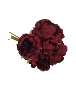 28cm Bordeaux Peony Posy