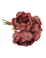 28cm Puce Peony Posy