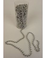 8mm Pearl Bead Chain - Silver x 10mtrs
