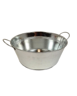 24cm Galvanised Round Bowl W/Ears