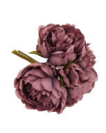 28cm Mauve Peony Posy x 5 Heads