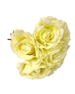 26cm Open Rose x 7 Heads Cream