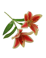 46cm Tiger Lily Spray Burgundy