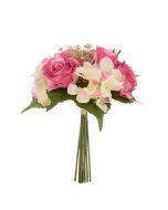 Rose/Hydrangea Bouquet 31cm - Dark Pink