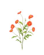 Poppy Spray 78cm Dark Orange