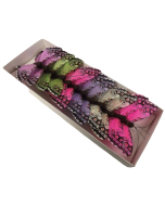10cm Jewel Tone Feather Butterflies Assorted x 12pcs