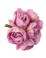 26cm Mauve Peony Posy x 7 Heads