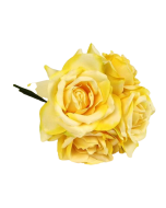 27cm Yellow Open Rose Posy