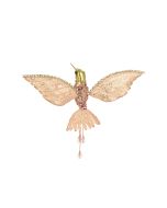 Glitter Hummingbird Clip 15cm Rose Gold