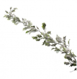 180cm Holly Garland Frosted Green