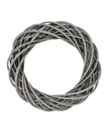 40cm Thick Willow Wreath - Grey (40cm diameter)