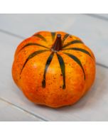 Small Artificial Pumpkin Orange/Black 10cm