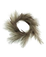 58cm Pampas Wreath Grey