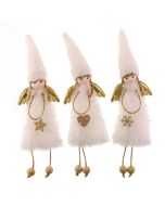 34cm Assorted Christmas Angel Hanger White