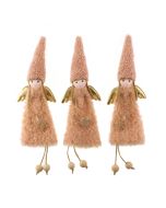 34cm Assorted Christmas Angel Hanger Pink x 1