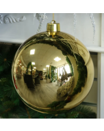 Gold Shiny Shatterproof Bauble (x1) (30cm)