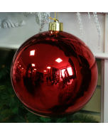 Red Shiny Shatterproof Bauble (x1) (30cm)