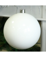 White Shiny Shatterproof Bauble (x1) (30cm)