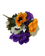 Anemone Bush - Purple/Yellow/White 27cm