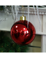 Red Shiny Shatterproof Bauble (x1) (20cm)