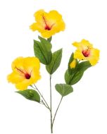 Hibiscus Spray 81cm Yellow