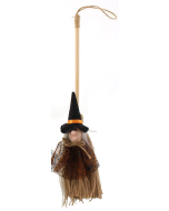 34cm Witch On Broom Hanger Orange (N50614)