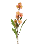 78cm Flocked Pom Pom Spray Pink