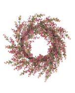Eucalyptus Wreath 60cm Pink/Green