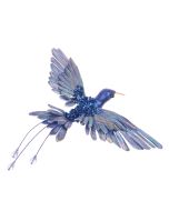 Beaded Hummingbird Clip 20cm Blue