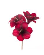 Amaryllis Spray Flower Dark Red 57cm