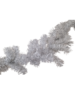 180cm Pine and Tinsel Garland Silver/White