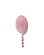 20cm Hanging Lollipop Red/White