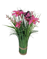 Butterfly Grass 35cm Pink