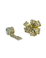 63mm x 10yds Christmas Ribbon W/Red & Gold Design